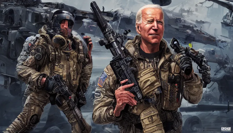 Image similar to joe biden is gi joe, billboard image, hyperdetailed, artstation, cgsociety, 8 k