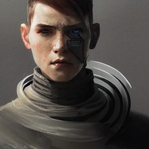 Image similar to A portrait of a man, hairstyle undercut, techwear, cyberpunk, sith, star wars art, art by greg rutkowski, matte painting, trending on artstation