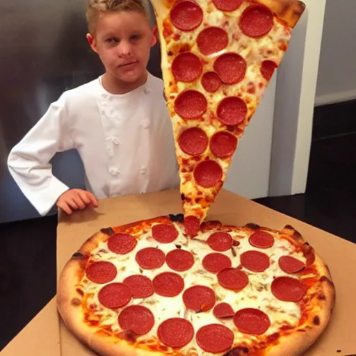 Image similar to pizza statue