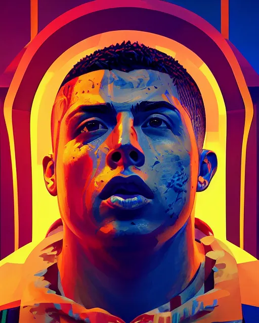 Prompt: ronaldo nazario. intricate abstract. intricate artwork. by tooth wu, wlop, beeple, dan mumford. octane render, trending on artstation, greg rutkowski very coherent symmetrical artwork. cinematic, hyper realism, high detail, octane render, 8 k, iridescent accents