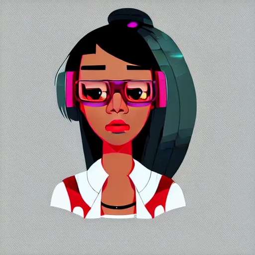 Image similar to 2 d character design, female rapper, vector art, digital art, portrait, 4 k, 8 k, sharp focus, smooth, illustration, concept art, music artist