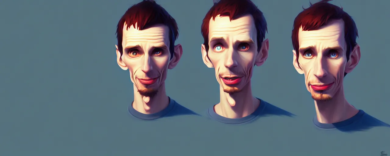 Prompt: portrait of Skinny Pete tepainting concept Blizzard pixar maya engine on stylized background splash comics global illumination lighting artstation lois van baarle, ilya kuvshinov, rossdraws