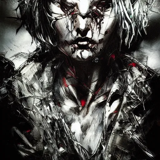 Image similar to artgerm yoji shinkawa james gurney artstation hyperrealism gustave dore macro photography megalophobia buildings of necropolis horror art dzo olivier scott fischer yoji shinkawa godmachine creepy intricate schizophrenia