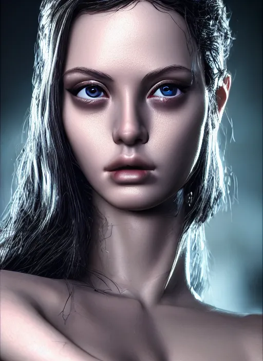 Image similar to photo of a gorgeous sultry young woman in purgatory, in the style of David cronenberg , realistic, sharp focus, 8k high definition, 35mm film photography, photo realistic, insanely detailed, intricate, elegant, art by David kostic and stanley lau and artgerm