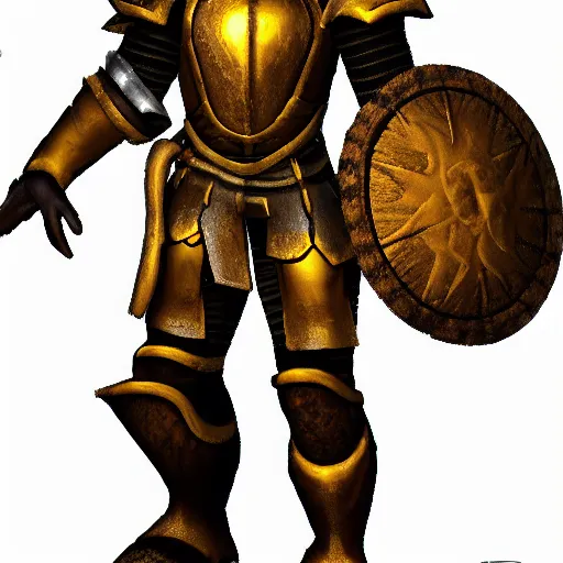 Image similar to !dream warrior of sun, full armor