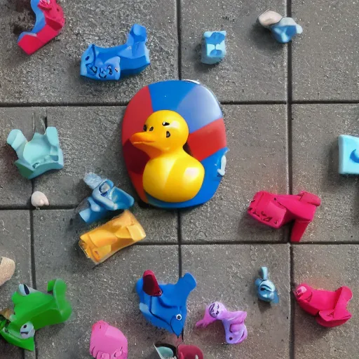 Image similar to rubber duck made of duplo