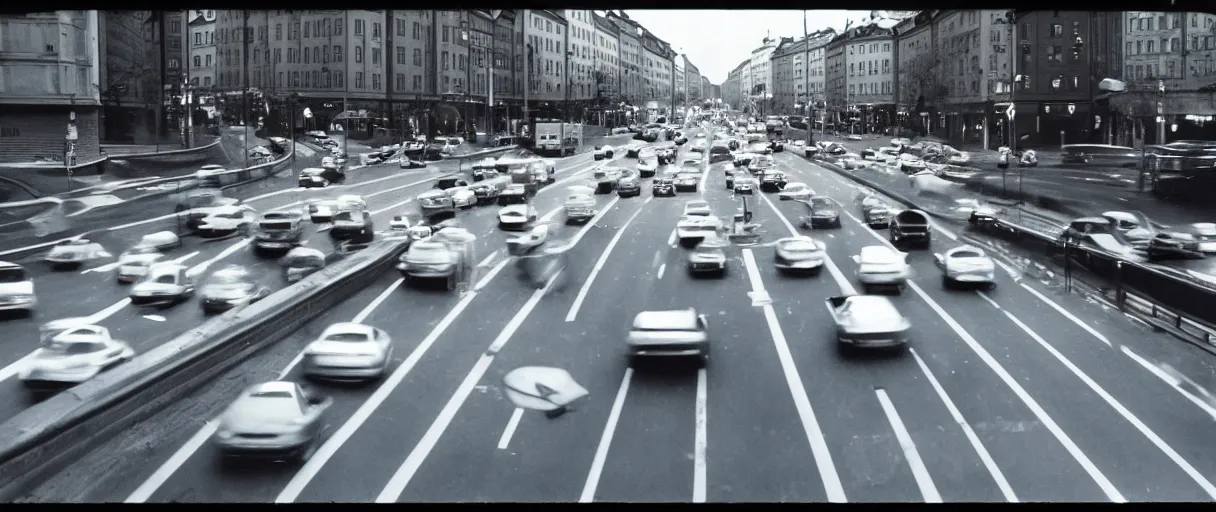 Image similar to Photo of Stockholm car traffic in the far future, Arriflex ii, 35mm lens, award-winning, city