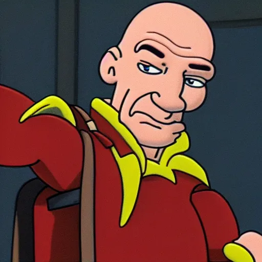 Image similar to Captain Picard on The Simpsons