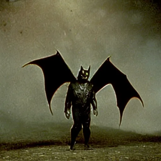 Prompt: a creature from a major horror hollywood movie, bat wings!