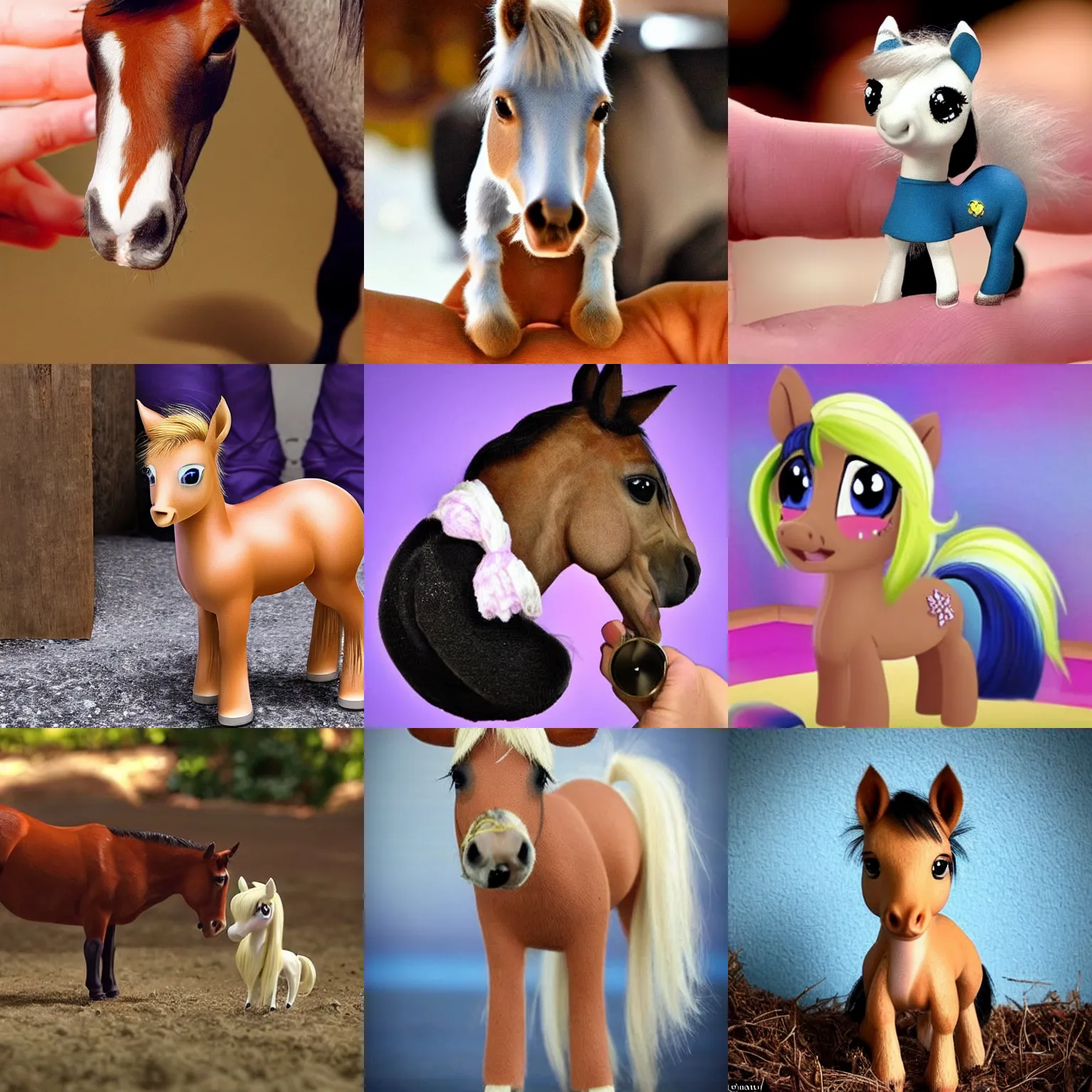 Prompt: the worlds smallest pony ever conceived starring on a reality TV show to find the cutest contestant