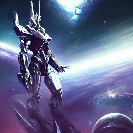 Prompt: cinematic god close shot, galactic sized proportional stunning danny trejo, sleek mecha body, majestic hair, smooth silver armor, floating in space, holding a galaxy, epic proportions, epic size, epic scale, furry art, dragon art, giantess art, warframe fanart, furaffinity, octane