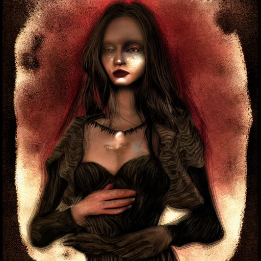 Image similar to the forgotten witch, digital art