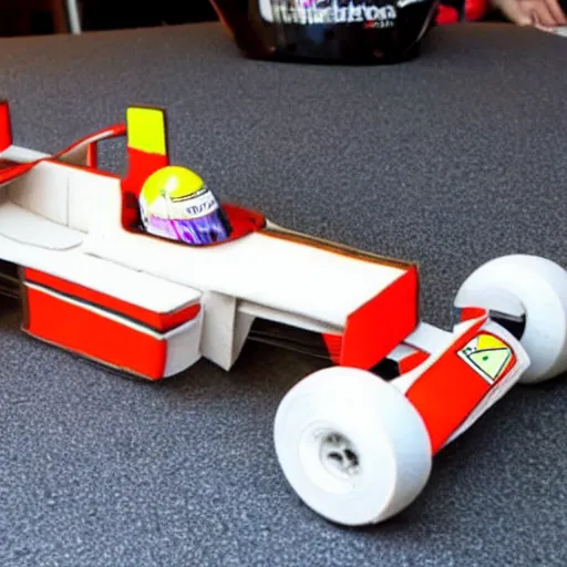 Prompt: formula one car made from popsicle stick