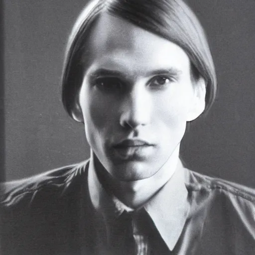 Image similar to A photograph portrait of Jerma985 with short-medium length hair a combover wearing early 1970s menswear in the early 1970s, taken in the early 1970s, grainy, taken on a 1970s Polaroid Camera, realistic, hyperrealistic, very realistic, highly detailed, very detailed, extremely detailed, detailed, digital art, trending on artstation, colorized photo