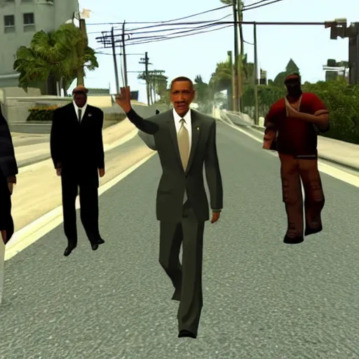 Prompt: Obama in GTA: San Andreas