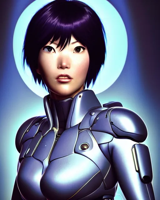 Prompt: weta disney pixar movie still portrait photo of motoko kusanagi the major ghost in the shell : : as cyborg woman by pixar : : by weta, wlop, ilya kuvshinov, rossdraws, artgerm, marvel, maxim cover, latex, octane render, sweaty, iridescent, bright morning, anime, liosh, mucha : :