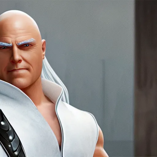 Image similar to mr clean playing sephiroth, 4 k, hollywood still, action movie