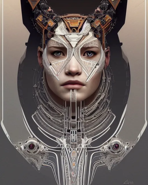 Prompt: symmetry!! portrait of a machine!!!!!! from horizon zero dawn, machine face, decorated with pharoanic motifs, intricate, elegant, highly detailed, digital painting, artstation, concept art, smooth, sharp focus, illustration, art by artgerm and greg rutkowski and alphonse mucha, 8 k