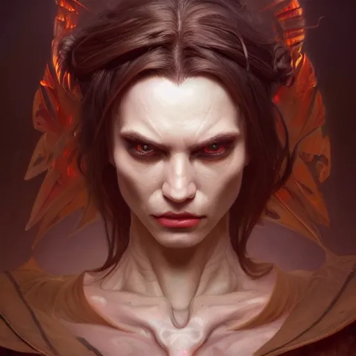 Image similar to perfectly - centered - portrait - photograph of evil demon, super highly detailed, professional digital painting, artstation, concept art, smooth, sharp focus, no blur, no dof, extreme illustration, unreal engine 5, 8 k, art by artgerm and greg rutkowski and alphonse mucha loish and wlop