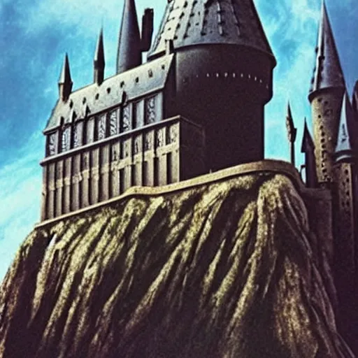 Image similar to “Harry Potter smoking a blunt of marijuana on top of Hogwarts castle”