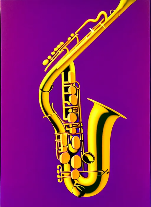 Image similar to saxophone by shusei nagaoka, kaws, david rudnick, airbrush on canvas, pastell colours, cell shaded, 8 k