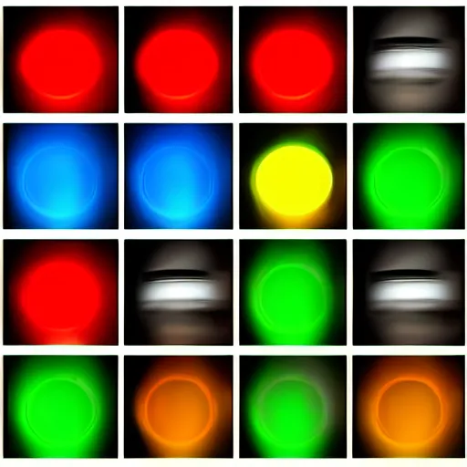 Image similar to traffic lights with various images in them