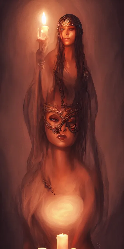 Prompt: very beatiful girl close to a candle in dark room queen of the damned, dramatic light, highly detailed, digital painting, artstation, concept art