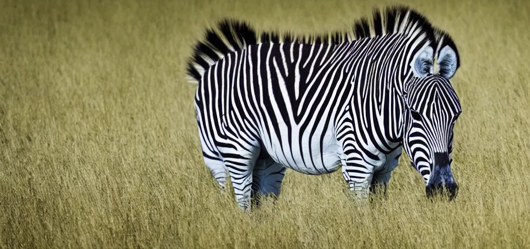 Prompt: a zebra in a minimalistic Paradise, holy grail, sunny, photorealistic, masterpiece, award winning landscape photo, hyperdetailed