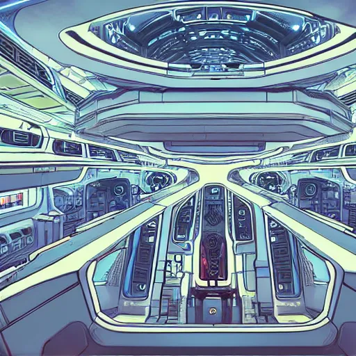 Prompt: one thousand aligned cryogenic pods, spaceship interior, symmetrical, sci-fi, cryogenic pods, many cryogenic pods, interior, 4k, wide shot, matte painting, oil painting, concept art, art station, style of Laurie Greasley and Satoshi Kon