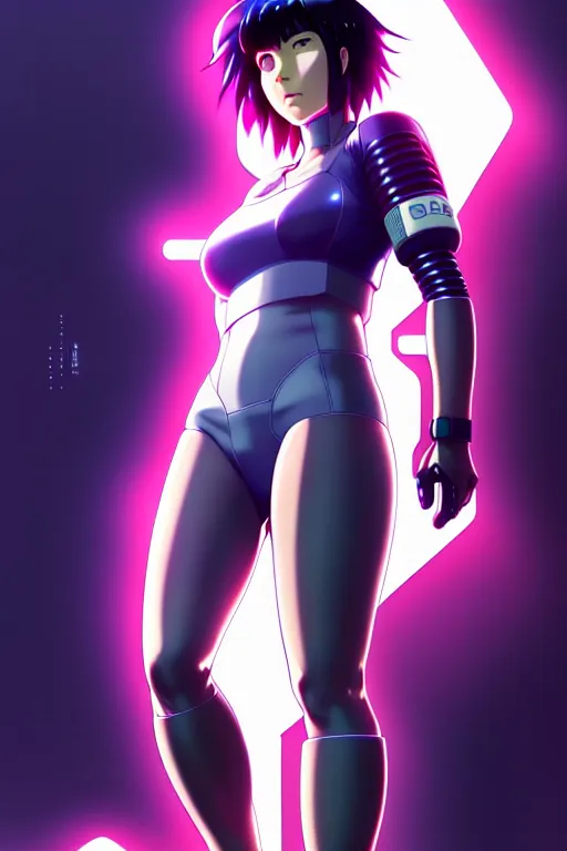 Image similar to a fullbody portrait of motoko kusanagi the major ghost in the shell connected to a supercomputer, stand alone complex, under repairs, maintenance by ilya kuvshinov, rossdraws, artgerm, sola digital arts, anti aliasing, raytracing