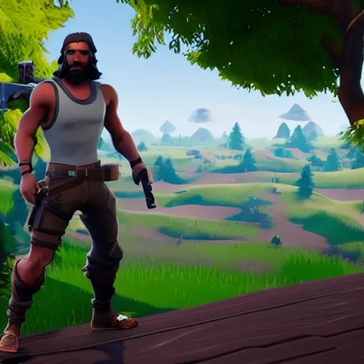 Prompt: screenshot of jesus in fortnite, unreal engine 5, 4 k, render, high definition