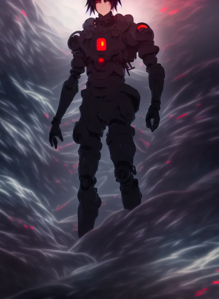 Prompt: a detailed manga illustration character full body portrait of a dark haired cyborg anime man surrounded by clouds of dark smoke and fire, trending on artstation, digital art, 4 k resolution, detailed, high quality, sharp focus, hq artwork, insane detail, concept art, character concept, character illustration, full body illustration, perfect anatomy, cinematic, dramatic lighting