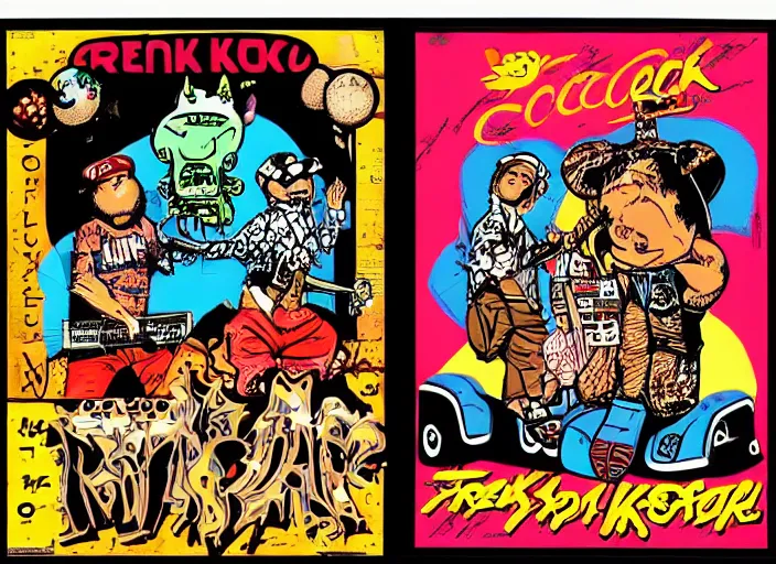 Image similar to 1 9 9 0 s frank kozik rock concert poster