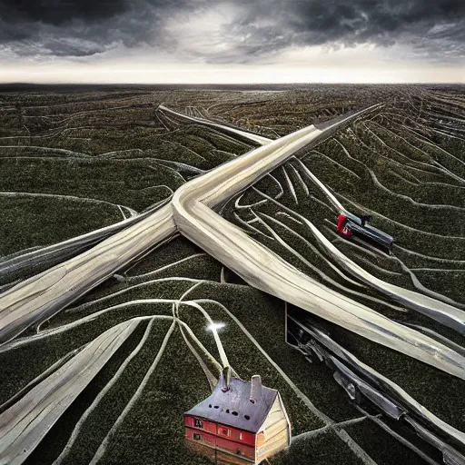 Prompt: digital art by erik johansson, 8 k resolution, hyper detailed, sharp focus