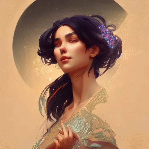 Image similar to driss roukhe, highly detailed, digital painting, artstation, concept art, smooth, sharp focus, illustration, art by artgerm and greg rutkowski and alphonse mucha