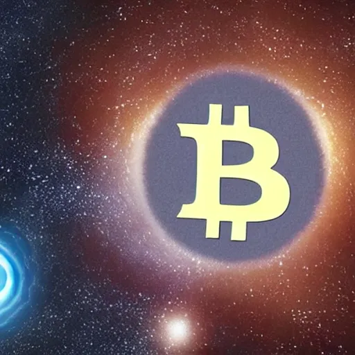 Image similar to bitcoin as a black hole in interstellar