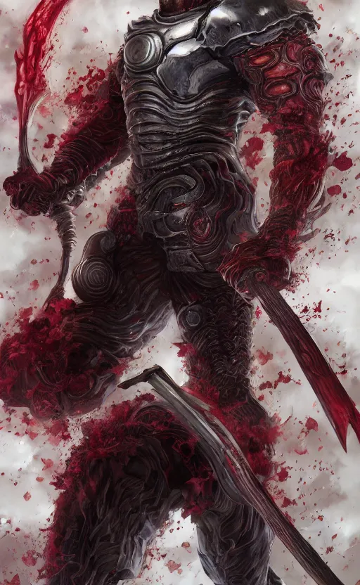 Image similar to full body shot Guts Berserk fan art, digital 2d, extremely detailed, made by wlop, maxwell boas, Naranbaatar Ganbold