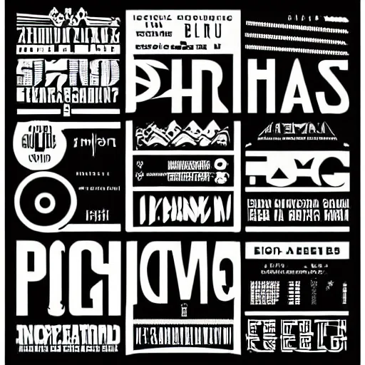 Prompt: beautiful cool graphic design setlist for pitchfork festival, bauhaus style photo collage stickers bold text design, set list of bands saturday and sunday