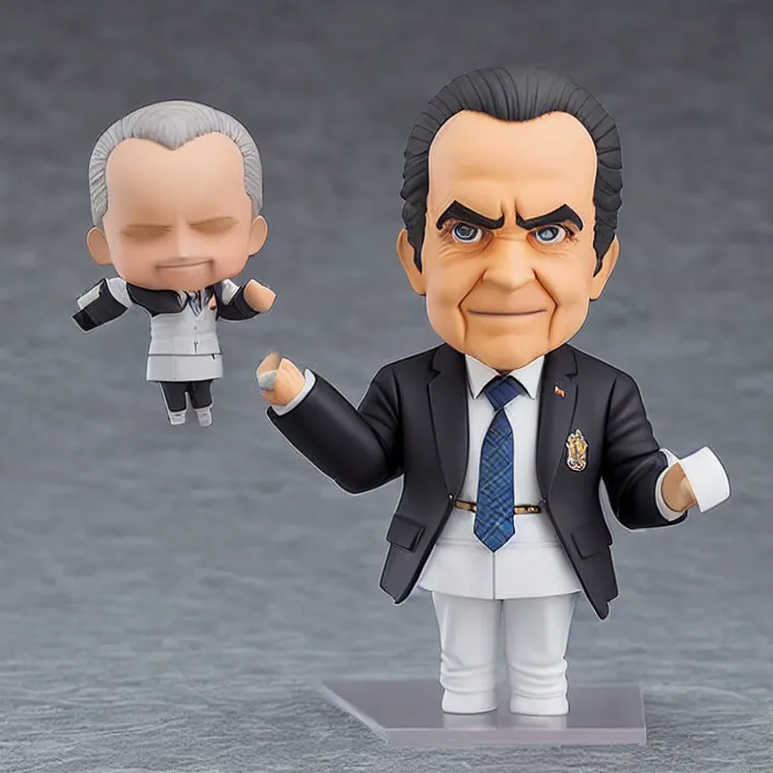 Prompt: Richard Nixon, An anime Nendoroid of Richard Nixon, figurine, detailed product photo