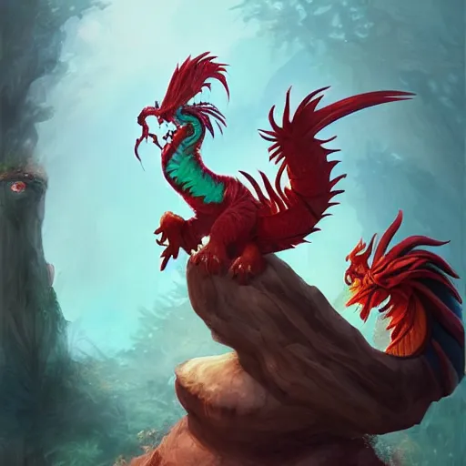 Image similar to brother grimms fairytale chinese dragon and phoenix digital art, irina french, heraldo ortega, mandy jurgens trending on artstation 8 k 1 5 0 mpx