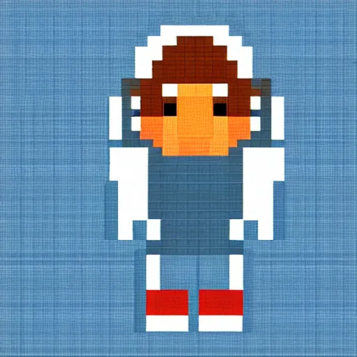 Image similar to pixel art of an astronaut