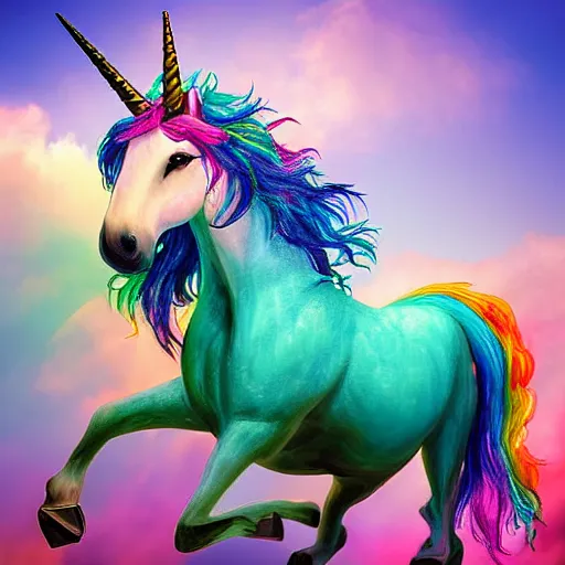 Prompt: a unicorn dragon photograph