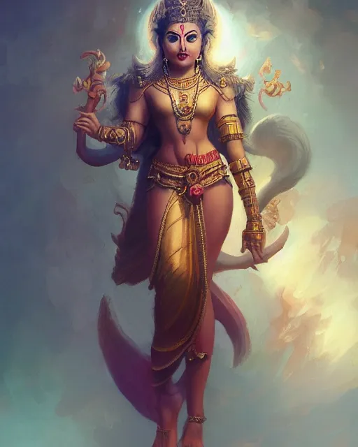 Image similar to full body portrait of Praggnanadhaa by Stanley Artgerm Lau, WLOP, Rossdraws, frank frazetta, Andrei Riabovitchev, Marc Simonetti, tranding on artstation