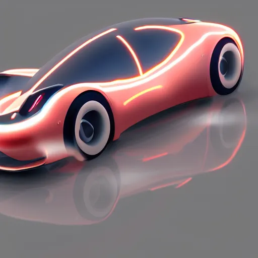 Image similar to concept car, digital art, 3d render, fast, motion blur, neon