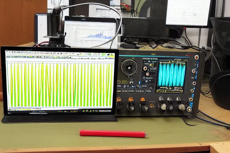 Image similar to an oscilloscope shaking a sound wave, wiggling a weasel, a stoat sinusoid spectacle : the wiggle and the wave - the wiggle is the wave! demonstration of a sine wave ermine.