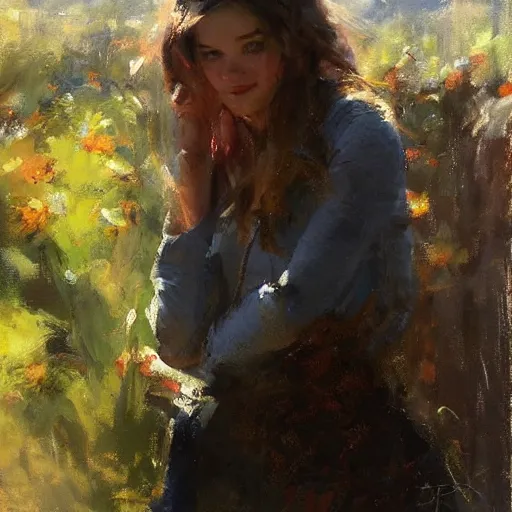 Image similar to a portrait of a character in a scenic environment by daniel f. gerhartz