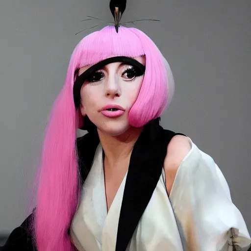Image similar to lady gaga in a studio ghibli movie, anime character
