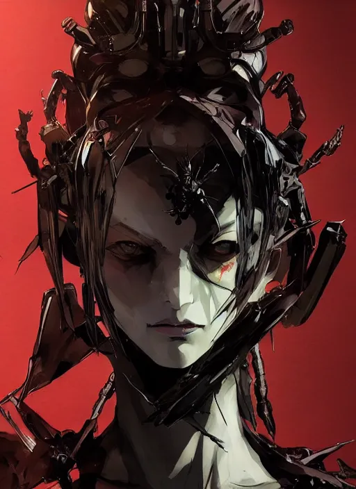 Prompt: portrait of an insect, voice of the queen. in style of yoji shinkawa and hyung - tae kim, trending on artstation, dark fantasy, great composition, concept art, highly detailed, dynamic pose, vibrant colours.