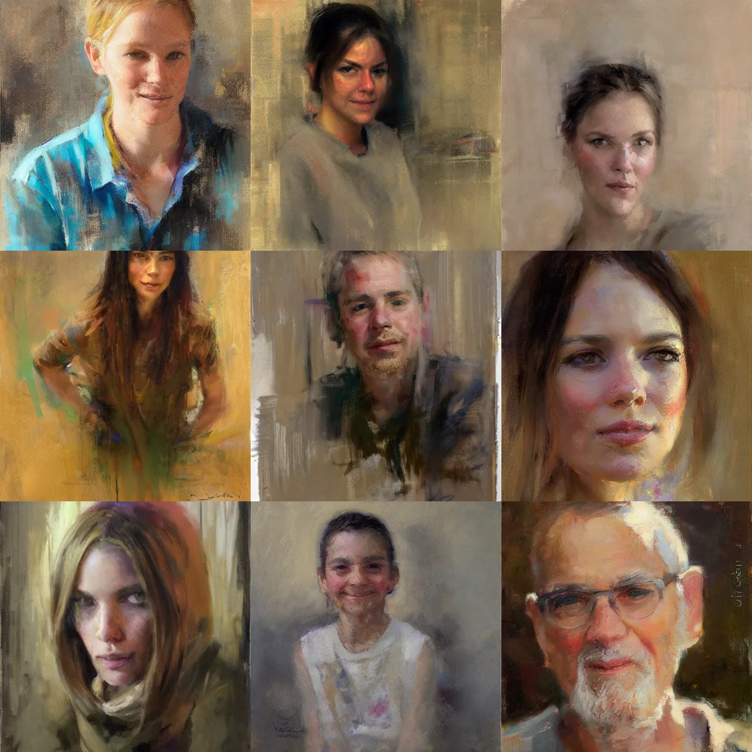 Prompt: portrait by richard schmid