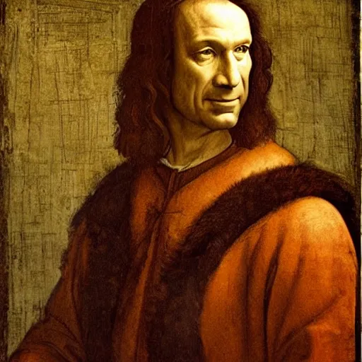 Prompt: Renaissance portrait of Saul Goodman by Leonardo da Vinci